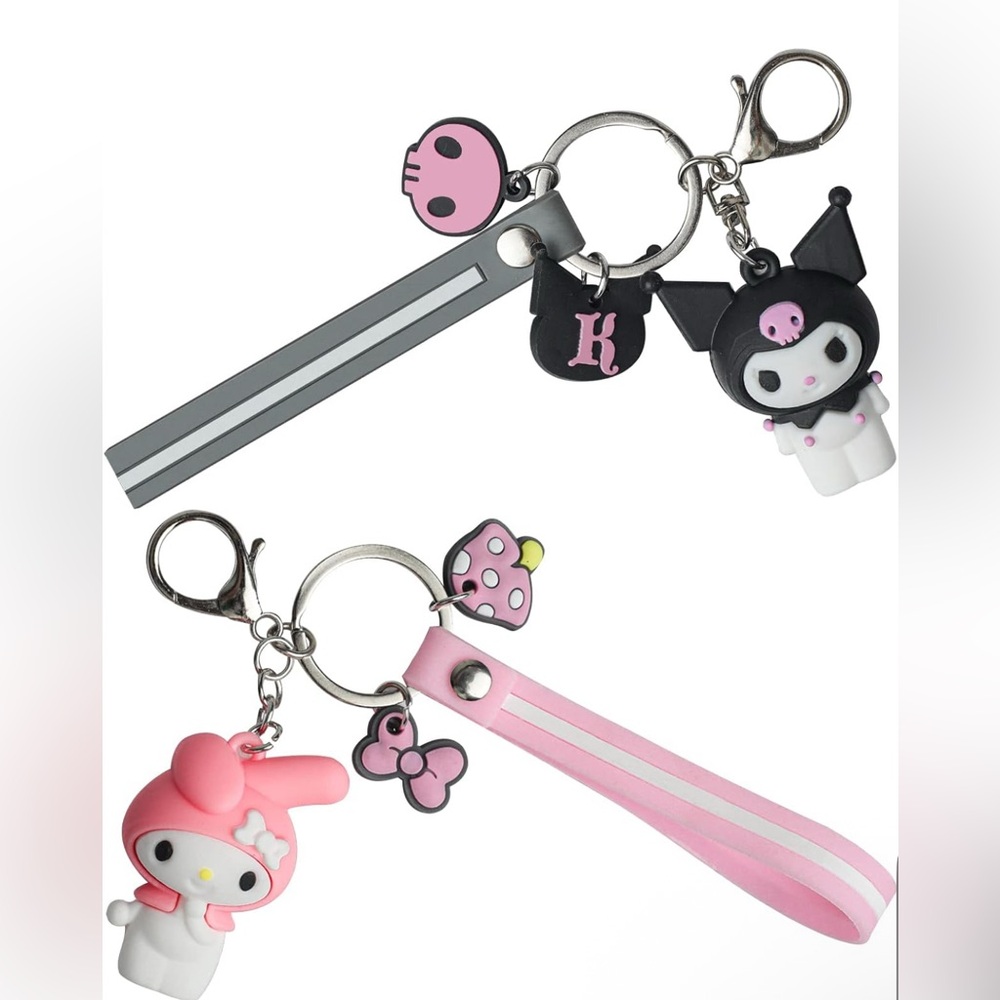 New Sanrio My Melody and Keromi Keychain Set